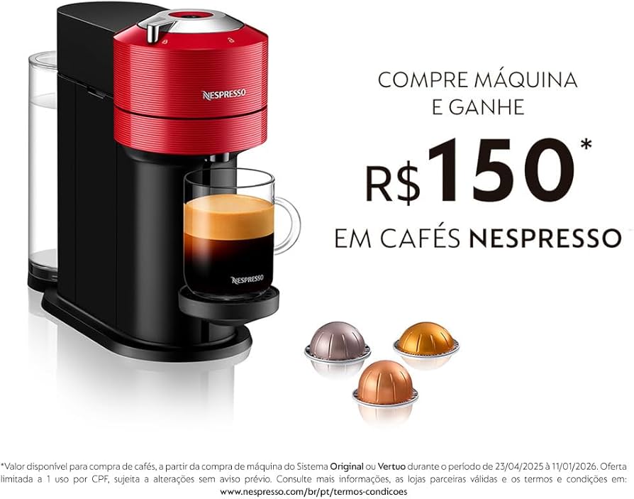 Nespresso Vertuo Next スペシャルパック Cafeteira Espresso Nespresso Vertuo Next Vermelho Cereja 220V